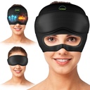 Migrena Relief Cap - 2 v 1 Pomirjujoči glavobol Relief Cap z odstranljivo masko za oči 20% Extra Gel - Glavobol Klobuk za migrene - Hladen led glavo zaviti izdelki za stres, Tension, maček & Puffy oči