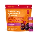 Hidrant - Immuniteta Elektrolit v prahu, Elderberry Flavor, 30 Instant Rehidracija Packs - Elektroitna mešanica z vitaminom C, vitaminom D in cinkom za imuno podporo