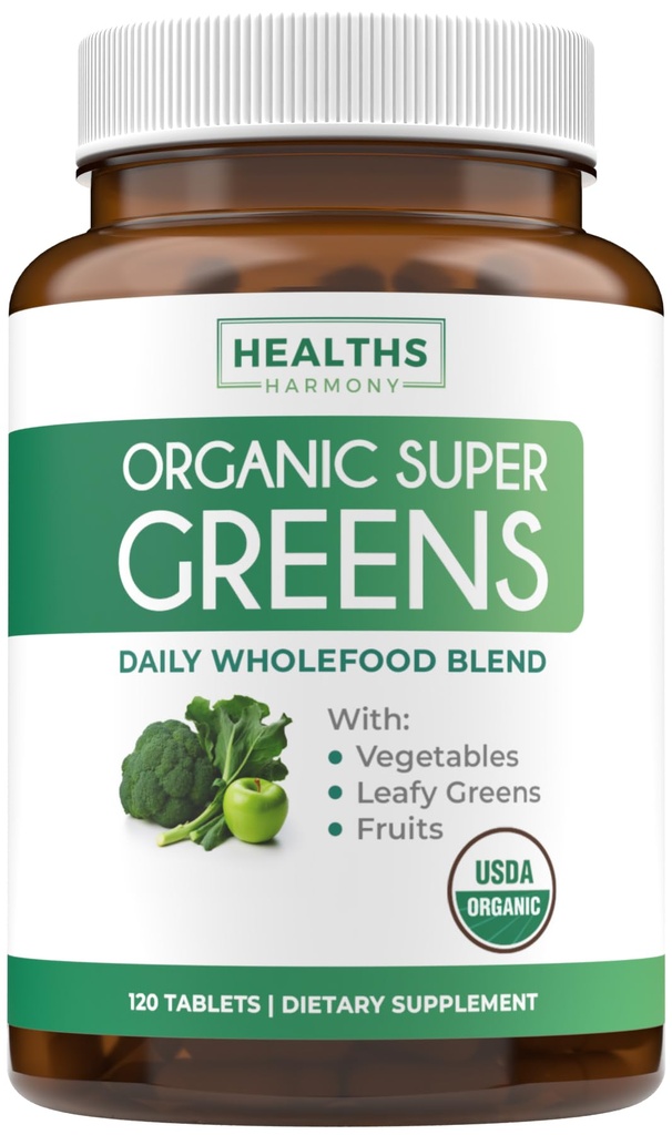USDA Ekološka Super Greens dodatek - Ekološka zelena sadje in zelenjava dodatek za odrasle z 28 Superživilski kompleks z Super sadov korenovke in več - Vegan & Non-GMO (do 2 meseca dobave)