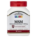 21. stoletje MSM, 1000 mg, 90 tablet