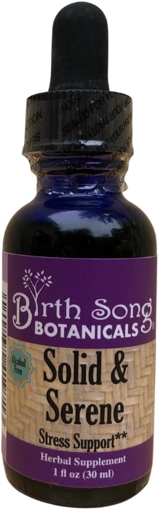 Rojstna pesem Botaniki Solid & Serene Herbal Stres in Mood podpora Tinkture – Kamilica, Pasijonka, Valerian tekoče kapljice za podporo stresu – Ne-Habit oblikovanje naravni dodatek