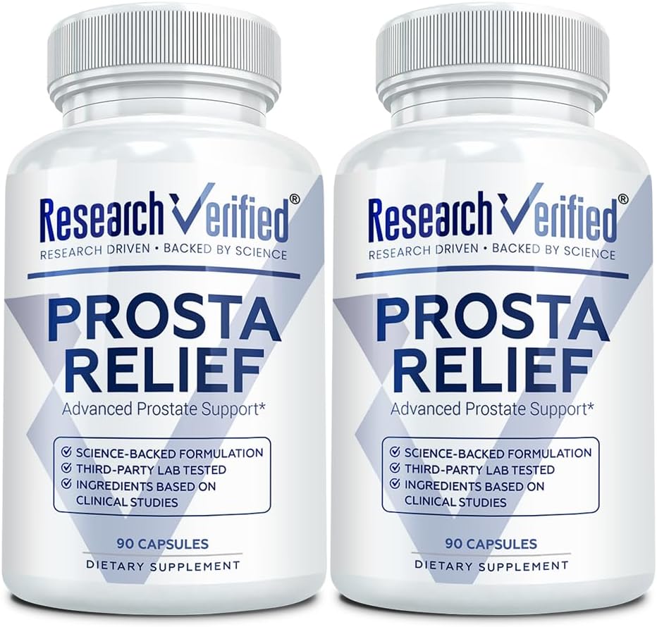Raziskave Verified® Prosta Relief - Saw Palmetto in Bioperine® - Prostata Health; Bladder & urinary Health, Drive and Performance; Čisto naravno, 90 Kapsule (Pack of 2)
