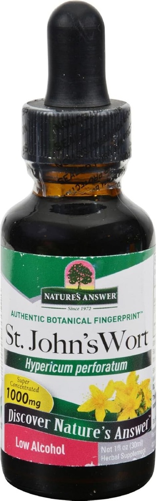 Narava je odgovor St. John's Wort Extract z organskim nizko alkohol 1 Fluid Ounce 