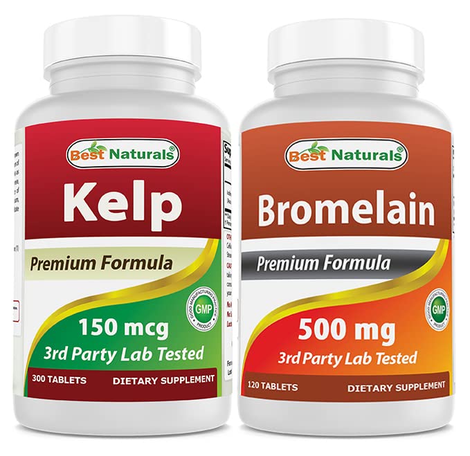 Kelp dodatek 150 Mcg & Bromelain 500 mg