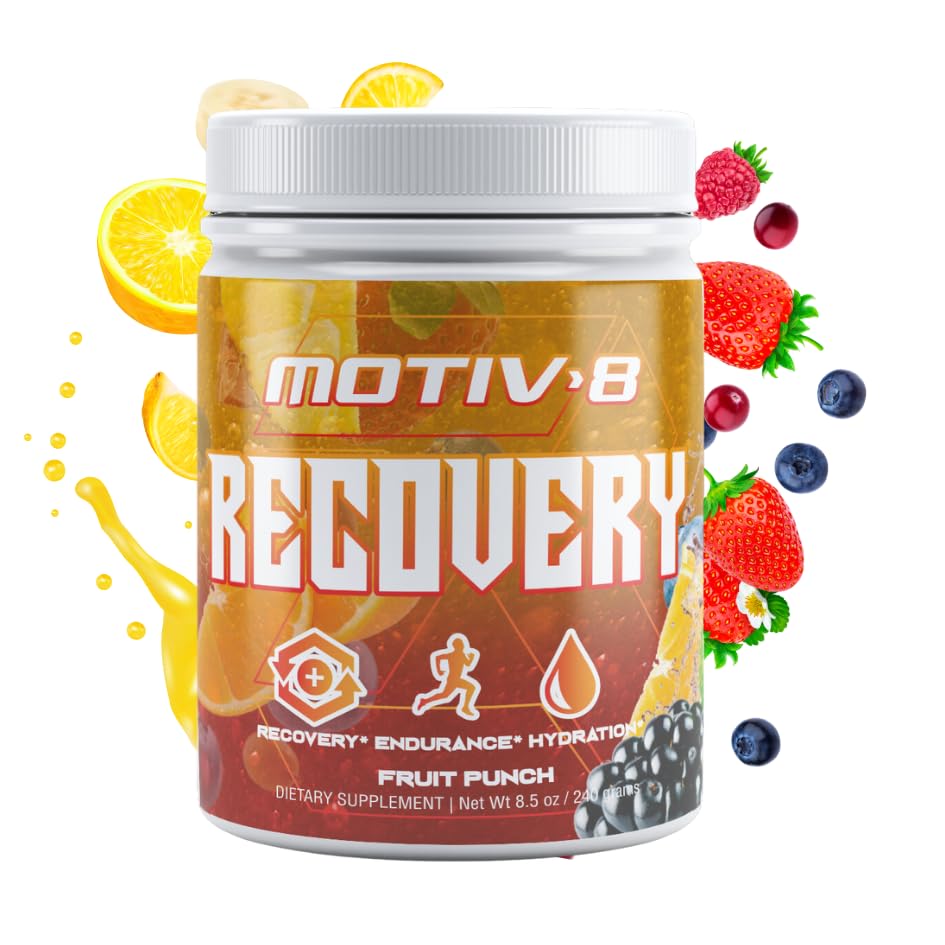 Motiv-8 Recovery Hydration in recovery, Elektrolit recovery Drink, večja vzdržljivost, izboljša recovery, Sugar-free (60 strežbe, sadni punch)