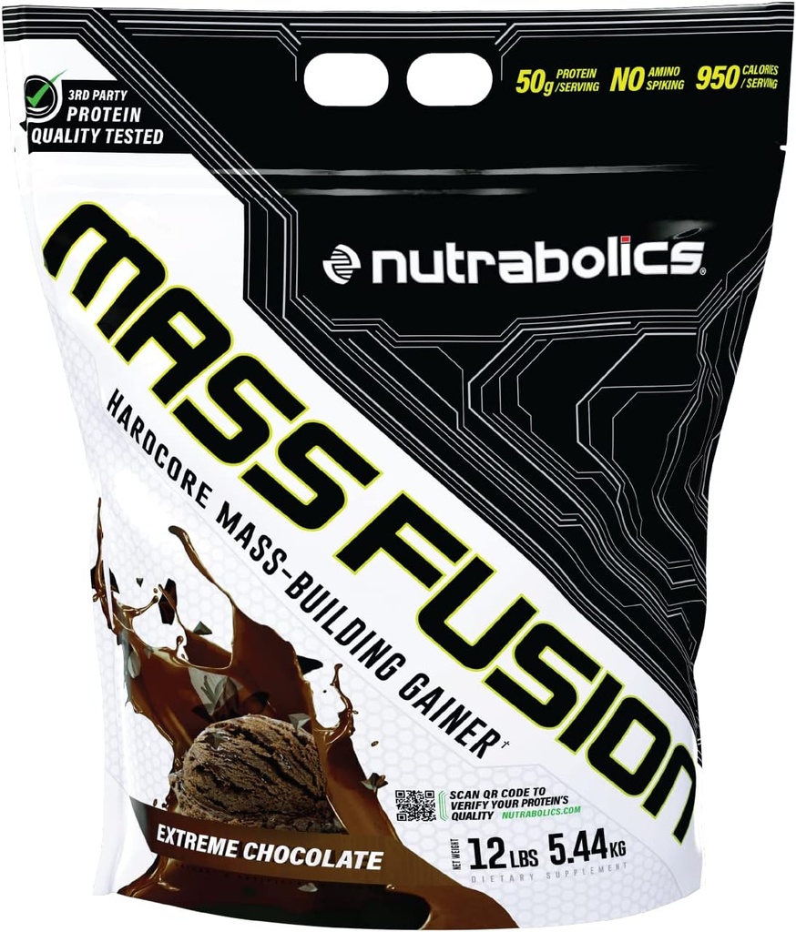 Nutrabolic Mass Fusion (izjemna čokolada, 12 Ib (29 služabnikov))
