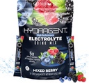 Elektrolitski nadomestni paketi. Brez sladkorja, visoko zmogljivi elektroliti. Več kot 1000 mg soli plus magnezij in kalij. Ključne minerale za hidracijo. (Mešana Berry)