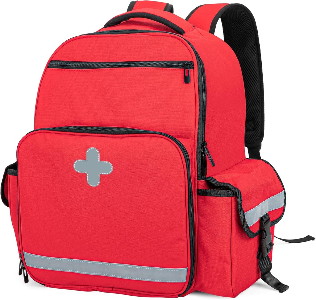 CURMIO Nujna medicinska hrbtenica prazna, prvi odzivnik EMT vrečka za EMS, Camping, pohodništvo, Zdravje doma, Terenski izleti, Rdeča (samo Bag, Patented Design)