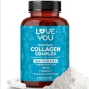 Love You Collagen Complex – Types I, II, III, V & X – Hair, Skin, Nails, Joints & Gut Support – Hydrolyzed Bovine Collagen Peptides – Grass-Fed, Non-GMO, 120 Capsules, USA Made