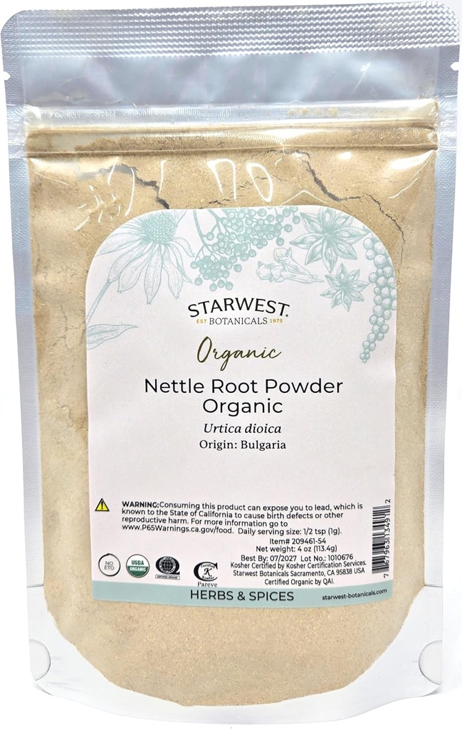 Starwest Botanicals Organska kopriva korenski prašek 4 oz