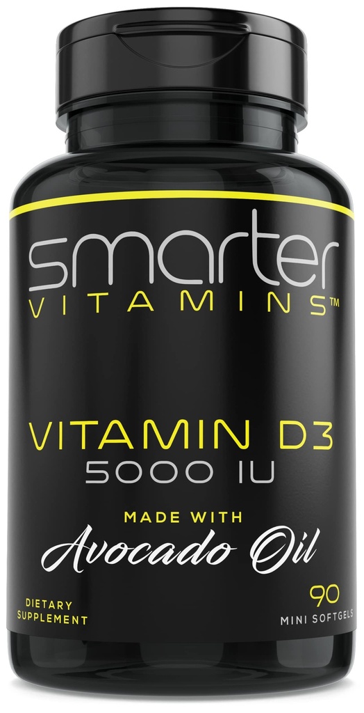 Pametnejši vitamin D3 5000 i.e. v olju Avocado 125mcg - 90 Mini softgels