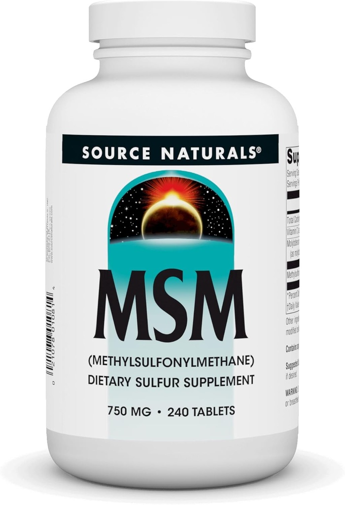 Vir Naturals MSM (metilsulfonilmetan), 750mg - 240 tablet