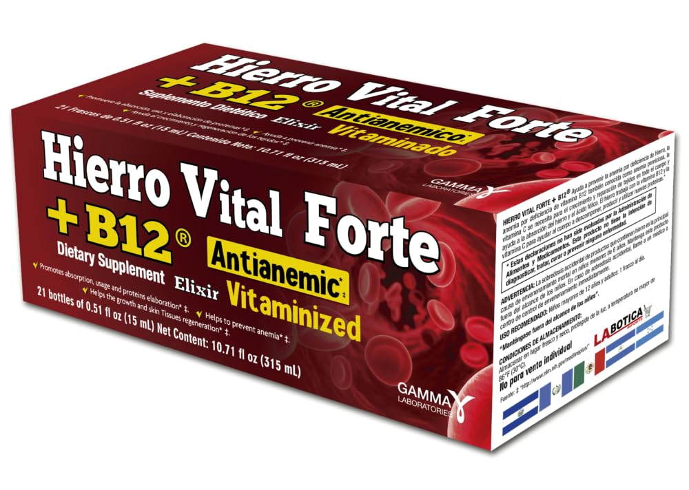 + B12 Prehranska dopolnila - anti-anemična, vitaminizirana, spodbuja absorpcijo, uporaba in beljakovine Izdelava, 21 Plastenke (0,51 fl z vsak)