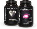 Inteligentni laboratoriji 2-v-1 paket MagEnhance Magnezij dodatek (Magnezij L-Threonate kompleks z Mg Glycinate in Mg Taurate) in Max Moč Berberine 500MG kapsule