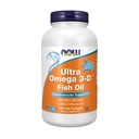 NOW Foods Supplements, Ultra Omega 3-DTM, Omega-3 ribje olje + vitamin D-3, Kardiovaskularna podpora*, 180 Softgels