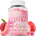 Metilirani multivitamin za ženske Gumije s kalcij, magnezij, cink, vitamin A, C, D3, E, K2, B kompleks, Folat, Biotin - več vitaminov in mineralov za energijo, imunske podpore in krepitev kosti