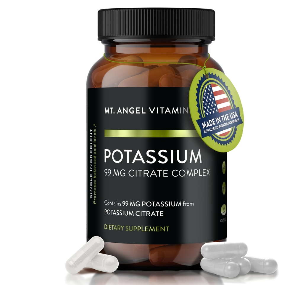 Angelski vitamini - kalijev dodatek, 99 MG kalijev citrat kompleks, 60 kapsul
