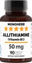 MONOHERB allithiamin vitamin B1 50 mg na kapsulo - 90 vegetarijanskih kapsul