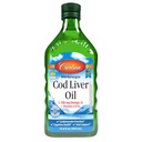Carlson - Cod Liver Oil, 1100 mg Omega-3s, Wild-Ugrabljeno norveško arktično olje Cod-Liver, trajnostno pridobljeno nordijsko ribje olje tekoče, nearomatizirano, 500 ml (16,9 Fl Oz)