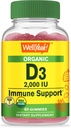 No ja Organski vitamin D3 2.000 i.e. (50 μg) Gumiji - podpira kosti, mišično moč in imuniteto - Non-GMO, Gluten Free - USDA Organic - Natural Flavors - 60 Gumies