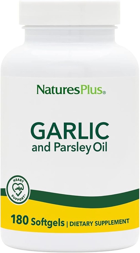 Nature Plus Česen & Peteršilj - Seveda spodbuja zdrave ravni holesterola in krvnega tlaka - 180 softgels (180 Serving)