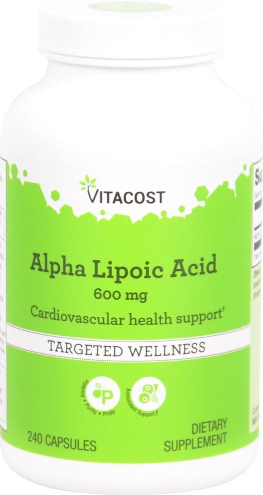 Vitacost Alfa lipoična kislina 600 mg - 240 kapsul