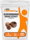 BulkSupplements.com Glucomannan Powder - iz Konjac Root Extract Powder, Glucomannan Dodatki - Gluten Free, 2g na Serving, 1kg (2,2 lbs) (Pack of 1)