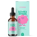 JoySpring Vitamin D3 Otroške kapljice s K2 – Tekoči dodatek za absorpcijo kalcija in skupno zdravje – 360 Serving (2 fl oz) – Vitamin D Otroška doba 3-18