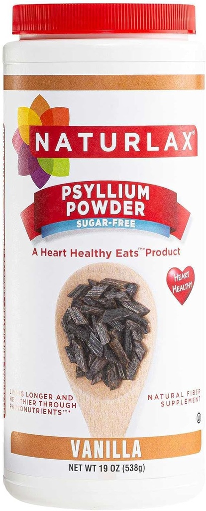 Psylium Husk Fiber v prahu, brez sladkorja, vanilija arom 19 oz
