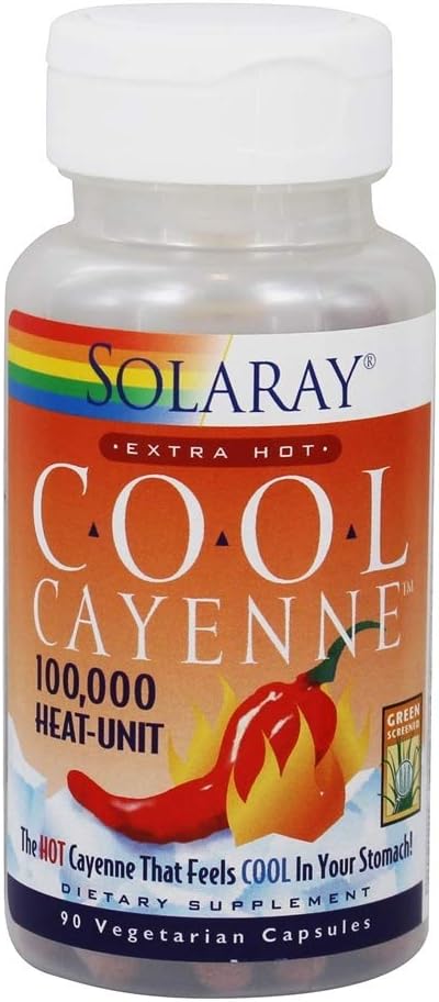 Solaray - Cool Cayenne ekstra vroča - 90 kapsul