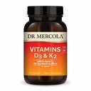 Dr. Mercola Vitamini D3 & K2 Prehranska dopolnila, 90 Serving (90 kapsul), Podpira zdravje srca, Imunska podpora, Non GSO, Soy Free, Gluten Free