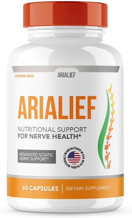 Arialief Sciatica Nerve Support, Arialeaf Advanced Nerve Health, Arialeaf Prime Palm Sciatica, Aria Leaf Primepalm Aria Lief, Aria Lief Nerve Relief Supplement Sciatic Nerve Soothing (60 kapsul)