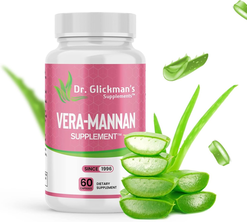 Vera-mannan Aloe Vera dodatek, 1 steklenica, 60 kapsul