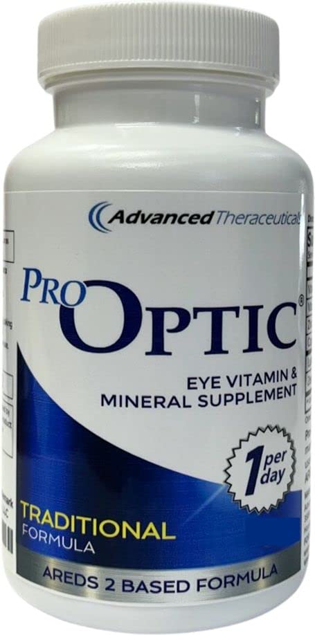 Pro-Optic Tradicionalna Formula Eye Supplement - AREDS 2 Na osnovi vida Podpora za odrasle 50+ - 30 kapsul, 1-mesečna zaloga - Lutein 10mg, Zeaksantin 2mg