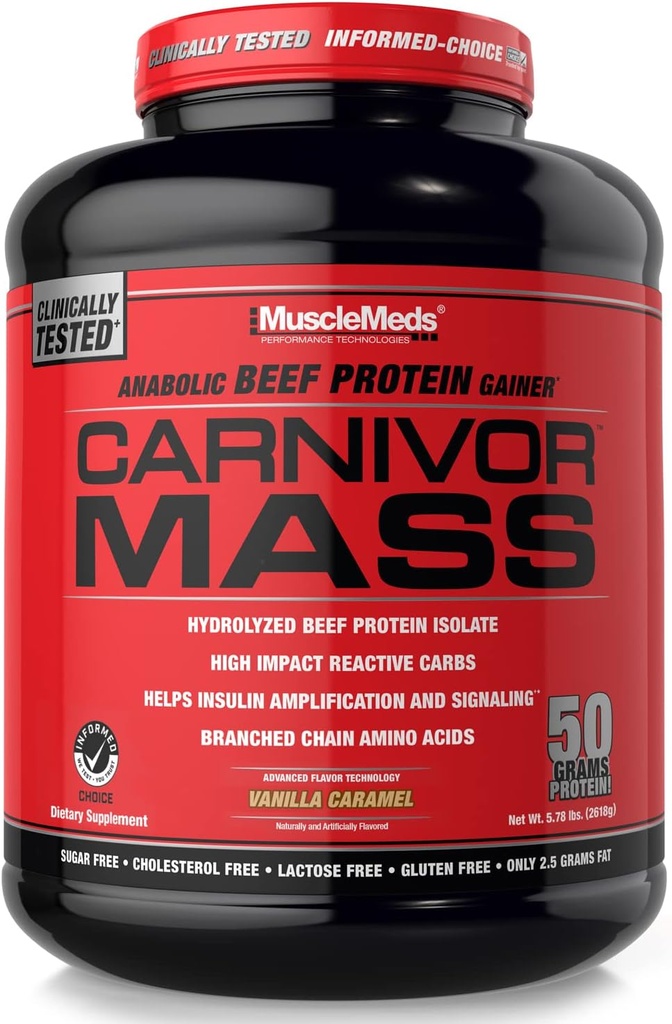 MuscleMeds Mass Mass Diet Supplement, Vanilla Caramel, 5.78 Pound (002658)