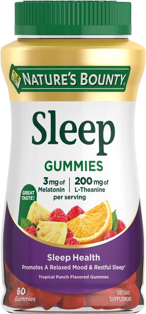 Bounty narave 3mg melatonin in 200mg L-teanin, 60 grof