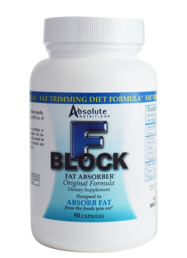 Absolutna prehrana FBlock Xtra Fat Absorber, dietna formula, 90 kapsul