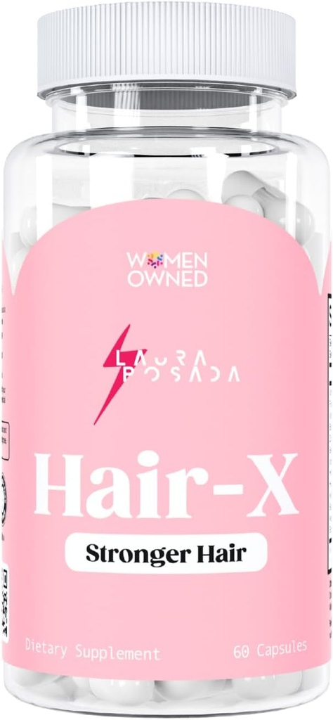Laura Posada Ženske lase-X Napredno Lasje Krepitev dopolnila za vidno Thicker, Močnejša rast las z vitaminom C, B12 - Non-GMO 60 Count 100% naravna Izdelano v ZDA