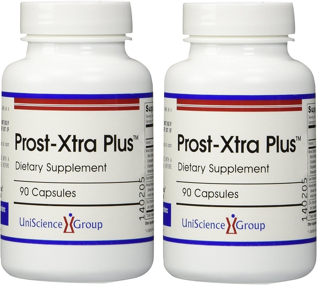 Prost-Xtra Plus (2 komplet steklenic) z rženo travo, 300mg rastlinskih sterolov, žaga Palmetto, cink, vitamin E 90 Kapsule vsak