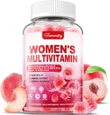 Ženske multivitaminske žvečilke - brez sladkorja multivitaminski za ženske z vitamini A, C, D, E, Niacin, Folat, B6 & B12, železo, kalcij, cink - več vitaminov in mineralov za kožo, lase, energijo in imuno