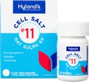 Hyland's No 11 Cell Salt Nat Sulf 6X tablete, zdravila za prehlad in gripo, slabost, hitro raztapljanje tablete, 100 število