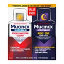 Mucinex Fast-Max & NightShift Combo Pack - Max Jakost Kašelj in hladna zdravila za lajšanje sluzi, zastoje v prsnem košu, nazalne prebavne motnje, prebavne motnje sinusa, pritisk sinusa, olajšanje kašelj Symptom (2x 6 FL OZ)