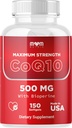 Dr. JOEL'S MOM Nutrix CoQ10 500mg – Podpora za proizvodnjo celične energije – najboljša absorpcija z Bioperinom – 150 Softgels – Made in USA