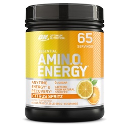 Optimum Nutrition New Flavor Amino Energy - Pred vadbo z zelenim čajem, BCAA, Aminokisline, Keto prijazno, izvleček zelene kave, Energy Powder - Citrus Spritz, 65 Serving (Packageing May Vary)