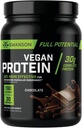 Swanson Full Potencial Vegan Protein - Chocolate Flavor, Cel Vegan Protein Powder za izgradnjo mišic in okrevanje - 30 g