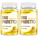 Žaga Palmetto za ženske - DHT bloker las Rastni dodatek - 500mg Potentna žaga Palmetto Gumies za lase, kožo, nohti, Dobroto urina - Mango-Pineapple aroma - 120 Gumies
