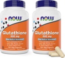 Glutatione 500 mg, 100 veganskih kapsul (paket po 2) - Zmanjšana oblika GSH dodatek - Izvleček iz mlečnega omaka in alfa lipoična kislina