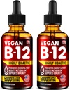 Pakiranje 2 - B12 Podjezičnih 5000 μg kapljic - Made in USA - Vegan B12 Vitamini za energijo, Mood & Memory - Visoko biološko na voljo Podjezične kapljice - Metilkobalamin za ženske in moške - 2 fl. oz.