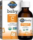 Vrt življenja Baby C Kapljice za dojenčke in malčke, Organska cela hrana Tekoči vitamin C 45mg Imunska podpora za dojenčke iz plodov Amla, Citrus Flavor, Vegan & Gluten Free, 56 ml (1,9 fl oz)