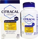 Citrakalni kalcijevi počasni izpust 1200 + D3 dodatni premazani pokrovi - 80 ct, pakiranje po 3